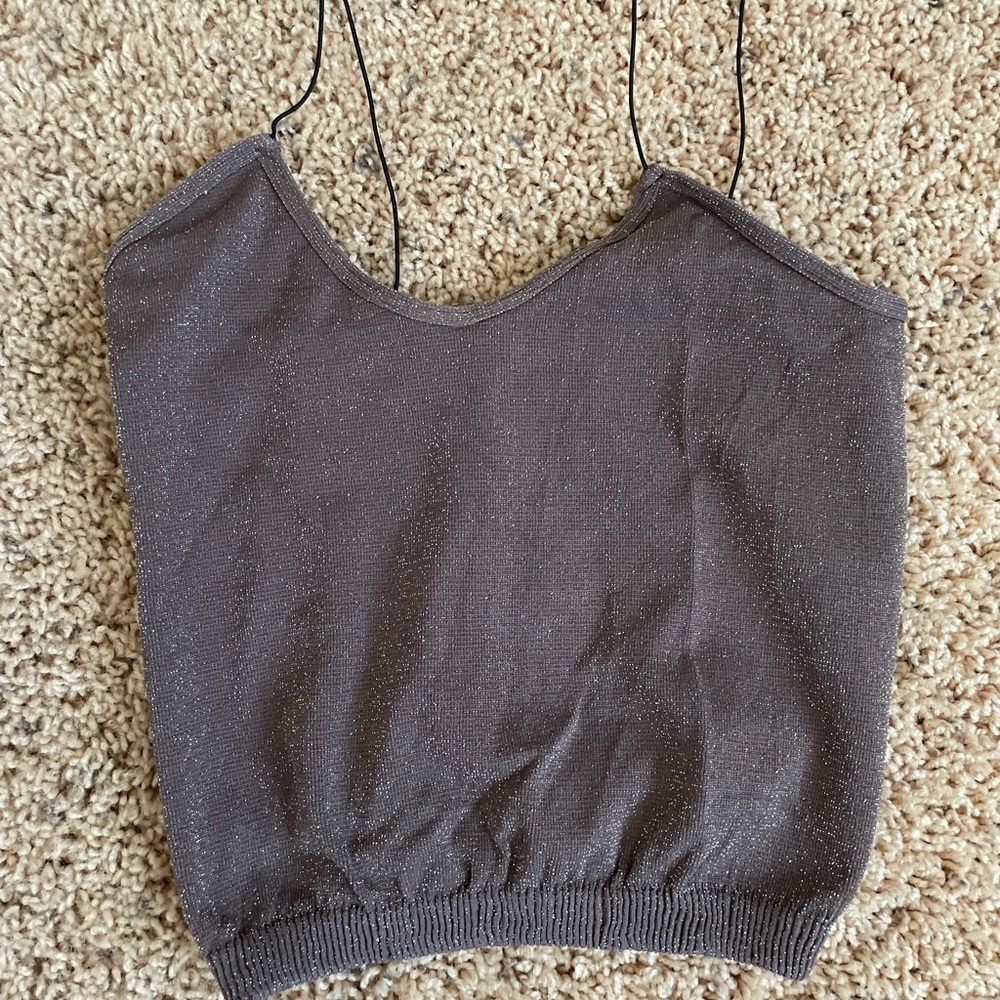 Free People Intimately sparkly crop top